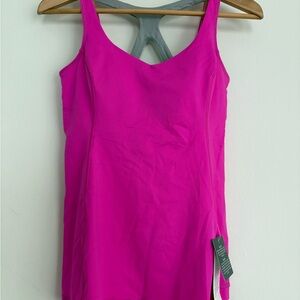 Lululemon Athletica Optimal Tank in Vibrant Pink with built in bra support